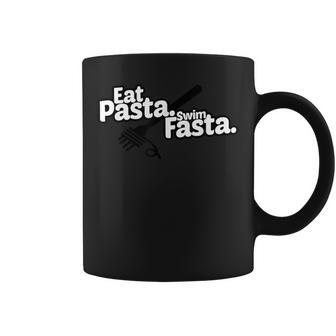 Eat Pasta Swim Fasta Swimmer Swimming Coffee Mug - Monsterry
