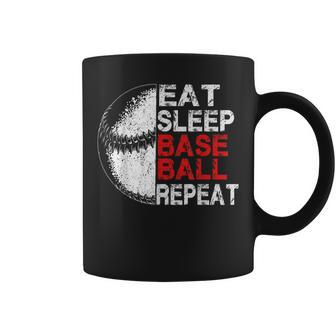 Eat Sleep Baseball Repeat Baseball Player Baseball Coffee Mug - Seseable