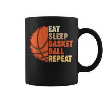Eat Sleep Basketball Repeat For Player Vintage Coffee Mug - Monsterry CA