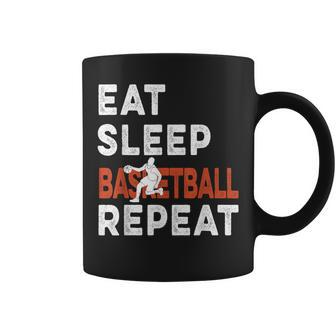 Eat Sleep Basketball Repeat Basketball Sports Coffee Mug - Seseable