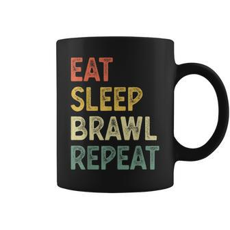 Eat Sleep Brawl Repeat Stars Video Gamer Gaming Coffee Mug - Thegiftio UK