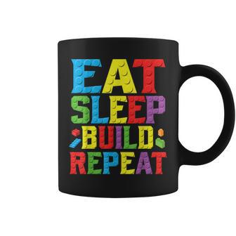 Eat Sleep Build Repeat Building Master Builder Blocks Bricks Coffee Mug | Mazezy