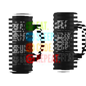 Eat Sleep Code Repeat Programmers Coffee Mug - Thegiftio