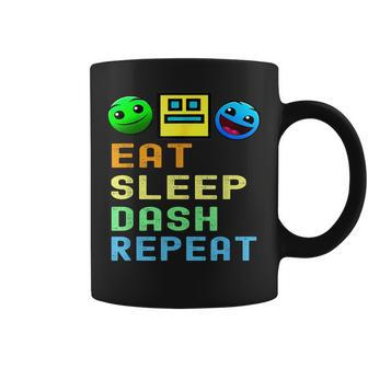 Eat Sleep Dash Repeat Video Game Geometry Video Gamer Coffee Mug - Monsterry AU
