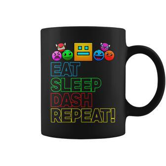 Eat Sleep Dash Repeat Video Game Geometry Video Gamer Lover Coffee Mug - Thegiftio UK