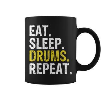 Eat Sleep Drums Repeat Drummer Coffee Mug - Thegiftio UK