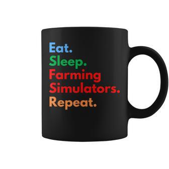 Eat Sleep Farming Simulators Repeat For Farming Lovers Coffee Mug - Seseable