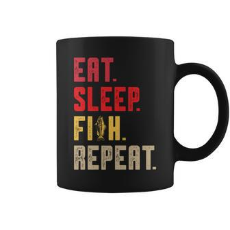Eat Sleep Fish Repeat Fathers Day Coffee Mug - Thegiftio UK