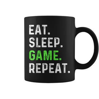 Eat Sleep Game Repeat Gaming Gamer Coffee Mug - Thegiftio UK