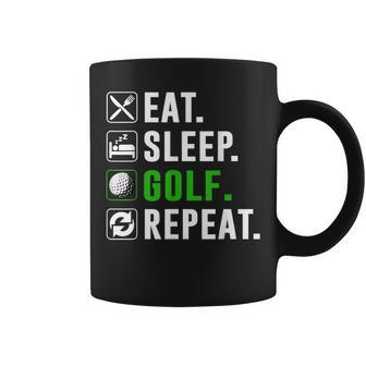 Eat Sleep Golf Repeat Golfing Golfer Golfing Lover Coffee Mug - Thegiftio UK