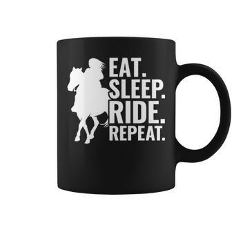 Eat Sleep Ride Repeat Horse Lovers Coffee Mug | Mazezy