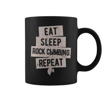 Eat Sleep Rock Climbing Repeat Coffee Mug | Mazezy
