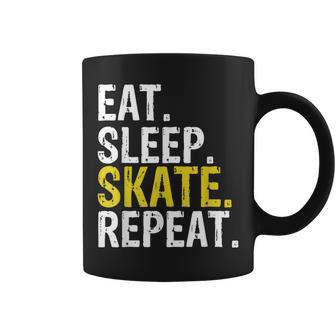 Eat Sleep Skate Repeat Ice Skating Coffee Mug - Thegiftio UK