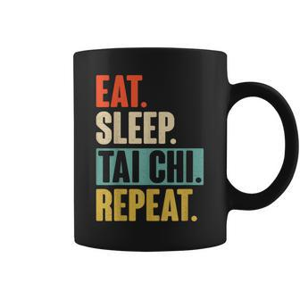 Eat Sleep Tai Chi Repeat Retro Vintage Tai Chi Coffee Mug - Thegiftio UK