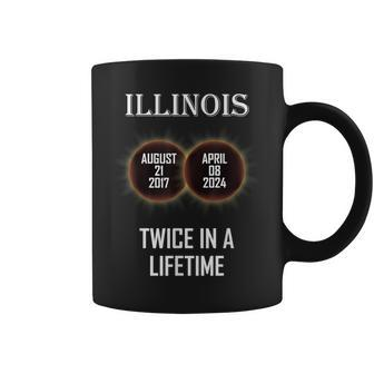 Eclipse 2024 2017 Twice In A Lifetime Illinois Solar Total Coffee Mug | Mazezy