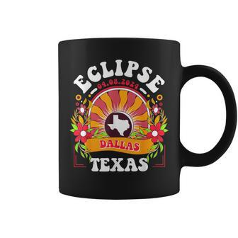 Eclipse 2024 Dallas Texas Total Solar Eclipse Coffee Mug | Mazezy