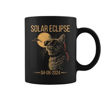 Eclipse Cat 2024 Solar Cat Totality Eclipse Solar 2024 Cat Coffee Mug - Monsterry