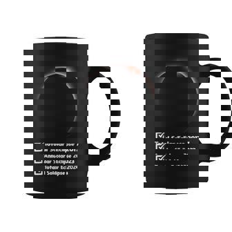 Eclipse Checklist Total Solar Eclipse 2024 Annular Eclipse Coffee Mug | Mazezy