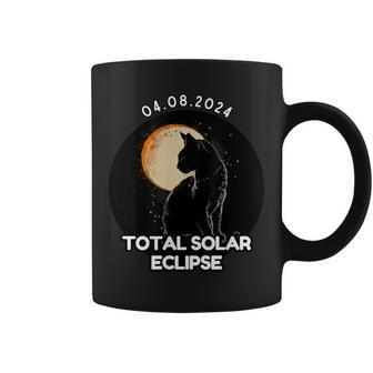 Eclipse Magic Cat Style Pet Lover Eclipse 2024 Total Solar Coffee Mug - Monsterry DE
