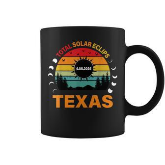Eclipse Solar 2024 Texas Vintage Totality Texas Coffee Mug - Monsterry UK
