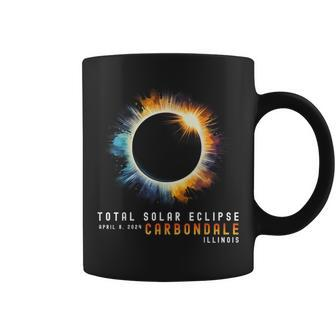 Eclipse Solar Total April 8 2024 Carbondale Illinois Eclipse Coffee Mug - Seseable