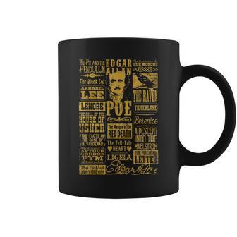 Edgar Allan Poe Camisa Gótica Poemas Citas Raven Annabel Lee Taza de café - Regaloses