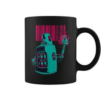 Edm Techno Graffiti Robot Dance Rave Music Festival Coffee Mug - Monsterry