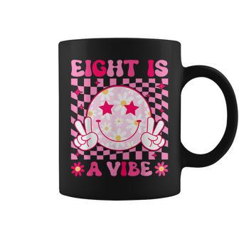 Eight Is A Vibe Groovy 8Th Birthday 8Yr Old 8 Year Old Girls Coffee Mug - Monsterry UK