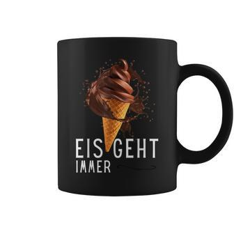 Eis Geht Immer Eisparele Eiscafe Schokoladeneis Orange Tassen - Seseable