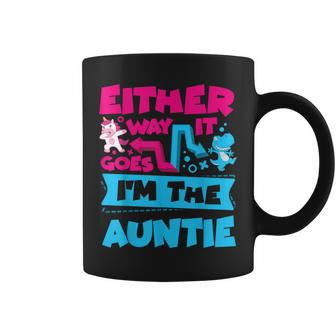 Either Way It Goes I'm The Auntie Gender Reveal Announcement Coffee Mug - Thegiftio UK
