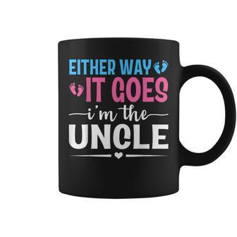 Either Way It Goes I'm The Uncle Gender Reveal Baby Shower Coffee Mug - Seseable