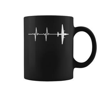 Ekg Heartbeat U-2 Dragon Lady Military Spy Plane Coffee Mug - Monsterry CA