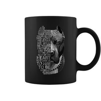 Él Es Tu Amigo Tu Compañero Tu Perro Pitbull Sin Mangas Taza de café - Regaloses