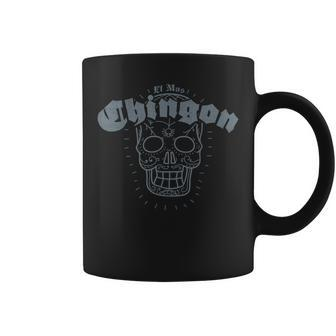 El Mas Chingon Sugar Skull Spanish T Coffee Mug - Monsterry