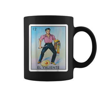 El Valiente Mexican Lottery Bingo Game The Brave Card Coffee Mug - Monsterry