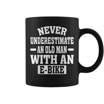 Electric Bicycle Never Underestimate An Old Man With E-Bike Coffee Mug - Monsterry AU