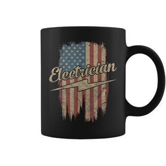 Electrician American Flag Electrical Usa Patriotic Coffee Mug - Monsterry UK