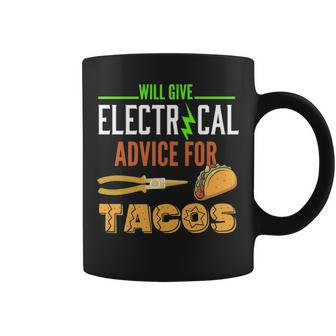 Electrician Taco Lover Quote Electrician Coffee Mug | Mazezy