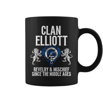 Elliott Clan Scottish Name Coat Of Arms Tartan Family Party Coffee Mug - Seseable