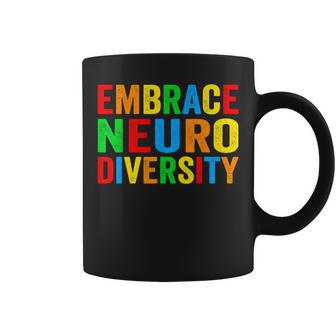 Embrace Neurodiversity Autism Neurodivergent Awareness Coffee Mug | Mazezy