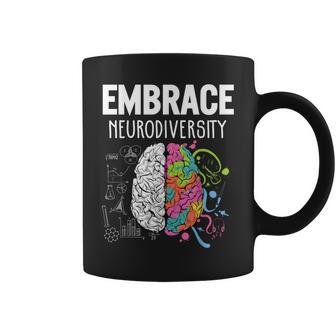 Embrace Neurodiversity Brain Adhd Autism Awareness Coffee Mug - Thegiftio