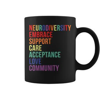 Embrace Support Neurodiversity Brain Adhd Autism Awareness Coffee Mug - Thegiftio UK