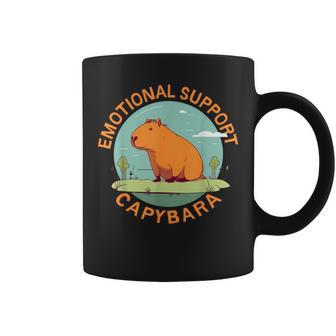 Emotional Support Capybara Capybara Animal 80S Style Coffee Mug - Monsterry