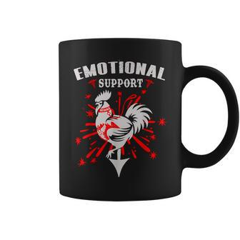 Emotional Support Chicken Emotional Support Cock Coffee Mug - Monsterry DE
