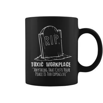 Employment Rest In Peace Job Rip Toxic Workplace Resignation Coffee Mug - Monsterry DE