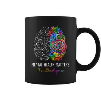 End The Stigma Mental Health Matters Mental Awareness Coffee Mug | Mazezy CA