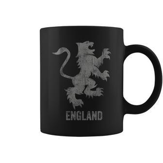 England Flag Heraldry Lion English Football Soccer Patriotic Coffee Mug - Monsterry CA