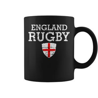 England Flag Rugby Coffee Mug - Monsterry