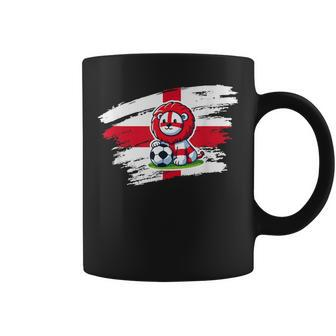 English Banner Fan England Flag Cute Lion Coffee Mug - Thegiftio UK
