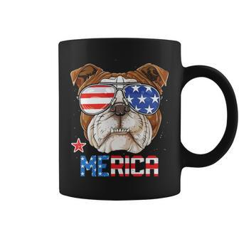 English Bulldog Merica 4Th Of July Coffee Mug | Mazezy